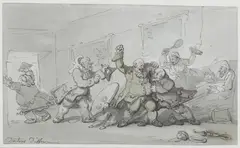 Doctors Differ by Thomas Rowlandson, pen and ink and watercolour on paper, sold Jul 2016