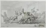 Thomas Rowlandson, Doctors Differ, pen and ink and watercolour on paper