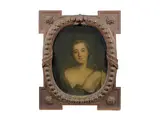 Jean-Marc Nattier, Portrait of one of the de Mailly-Nesle sisters, as Diana, oil on canvas, oval