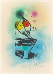 Joan Miró, Le scorpion Joufflu, 1978, Farbaquatinta auf Arches-Velin