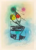 Joan Miró, Le scorpion Joufflu, 1978, Farbaquatinta auf Arches-Velin