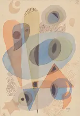 Hans Reichel, rund, oval, kegelförmig, 1938, Aquarell auf Papier
