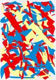 Imi Knoebel, Rot Gelb Blau, 1993, 4 Farbserigrafien, jeweils auf Papier