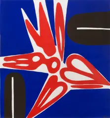 Ernst Wilhelm Nay, Metablau, 1969, Farbserigrafie auf Papier