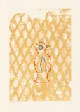 Max Ernst, Oiseau, 1971, Farbaquatinta, koloriert auf Velin