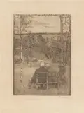 Heinrich Vogeler, Im Mai, 1897, Radierung und Aquatinta auf Bütten