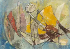 Wilhelm Imkamp, Ohne Titel, 1974, Gouache, Tusche und Deckweiß auf Papier