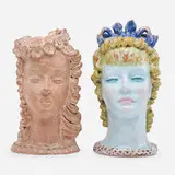 René Buthaud, Two untitled sculptures (Young Woman