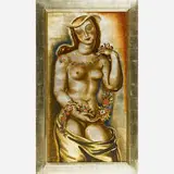 René Buthaud, Fine verre églomisé panel, France