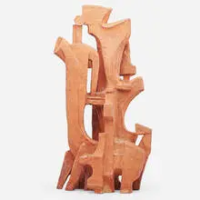 Cubist sculpture by René Buthaud, France, sold May 2019