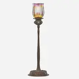 Fine turtleback candle lamp by Tiffany Studios, sold May 2019