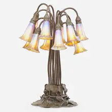 Tiffany Studios, Twelve-light Lily table lamp