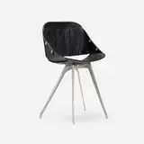 Roger Tallon, Wimpy chair, c. 1960, lacquered plywood, vinyl, aluminum, metal