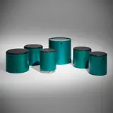 Verner Panton, Party Set multipurpose furniture, 1965, aniline-dyed beech plywood, vinyl upholstery