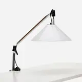 Aggregato clamp lamp by Enzo Mari and Giancarlo Fassina, 1974, powder-coated steel and aluminum, plastic, sold Jul 2024