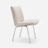 Hans J. Wegner, Airport chair, model AP38, 1958, stainless steel, horse hide upholstery