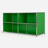 USM Haller Furniture System cabinet by Fritz Haller and Paul Schärer, 1963, enameled and chrome-plated steel, sold Jul 2024
