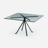 Enzo Mari, Cuginetto coffee table, 1976, enameled steel, glass