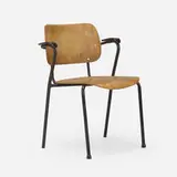 Ilmari Tapiovaara, Lukki chair, c. 1951, laminated and lacquered birch plywood, enameled steel