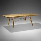 Charles and Ray Eames, 50th Anniversary coffee table, 1949 / 1999, gilt steel, enameled steel, cherry
