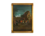Peasants merrymaking outside an inn by David Teniers the Younger, oil on canvas, offered Jul 2016