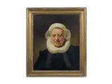 Portrait of an elderly lady by Rembrandt Harmensz van Rijn, oil on board, offered Jul 2016