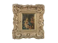 The Holy Family with the Infant Saint John by Carlo Maratta, oil on copper, sold Jul 2016