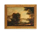 Figures in a river landscape by Francesco Zuccarelli, oil on canvas, sold Jul 2016