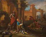 Adriaen de Gryeff, After the hunt, oil on panel