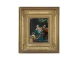 Hans von Aachen, The Holy Family with an Angel, oil on copper