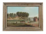 Wilford Ferry, near Nottingham by English School, oil on canvas, sold Jul 2016