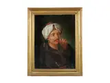 Francesco Fontebasso, Portrait of a gentleman, bust-length, in Turkish costume, oil on canvas, unlined