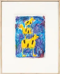 Andi Fischer, Ohne Titel, 2025, Buntstift auf festem Papier