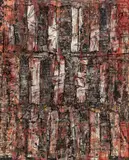 Herbert Schneider, Erloschenes Rot, 1962, Öl auf Leinwand