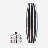 Pavel Janak, Rare Cubist covered vessel and fluted vase, Czechoslovakia