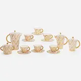Pavel Janak, Rare Cubist coffee and tea service for six, Czechoslovakia