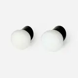 Selected by Charlotte Perriand, Sconces from Les Arcs, Savoie, c. 1970, frosted glass, Bakelite