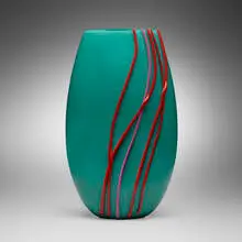 Gianni Versace, Funky vase, 1999, glass with applied details