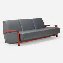 Silver Lake sofa by Patricia Urquiola, c. 2010, leather, powder-coated steel, sold Jul 2024