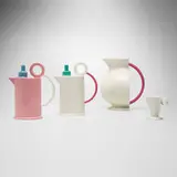 Marco Zanini, Collection of tableware, c. 1985, glazed porcelain