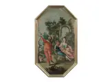 Francesco Celebrano, Fêtes champêtres, set of four, oil on canvas, octagonal