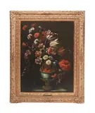 Still lifes of flowers by called Mario de' Fiori Mario Nuzzi, a pair, oil on canvas, sold Jul 2016