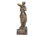 Emmanuel Villanis, patinated bronze figure of an Orientalist slave girl