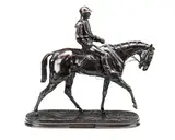 bronze equestrian model of "Jockey À Cheval No 1 (Vainquer du Derby)" by Pierre-Jules Mêne, bronze, offered Jul 2016
