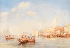 A view of the Grand Canal, Venice by Edward Tucker, watercolour, sold Jun 2016