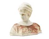 Guglielmo Pugi, white and variegated marble bust of a maiden in the Renaissance taste, marble