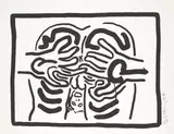 Keith Haring, Aus: „Bad Boys, 1986, Serigrafie auf Velin