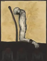 Max Neumann, Ohne Titel, 1988, Öl und Leimfarben auf Leinwand