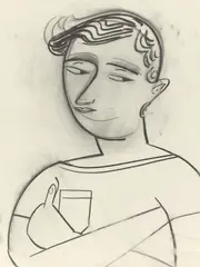 Grace Weaver, Sourpuss, 2017, Kohle auf Papier