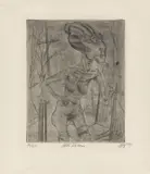 Otto Dix, Alte Dirne, 1922, Kaltnadel auf Velin